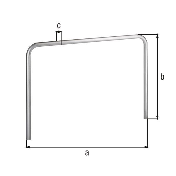 Alberts Schutzbügel Ratio zum Einbetonieren 3000x800mm Rahmen 48mm Produktbild Alberts Schutzbügel Ratio zum Einbetonieren 3000x800mm Rahmen 48mm bild 2