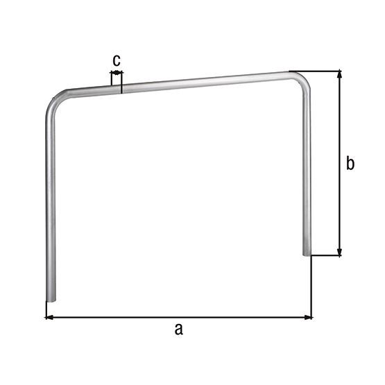Alberts Schutzbügel Ratio feuerverzinkt B 1000mm H 1500mm zum einbetonieren Produktbild Alberts Schutzbügel Ratio feuerverzinkt B 1000mm H 1500mm zum einbetonieren