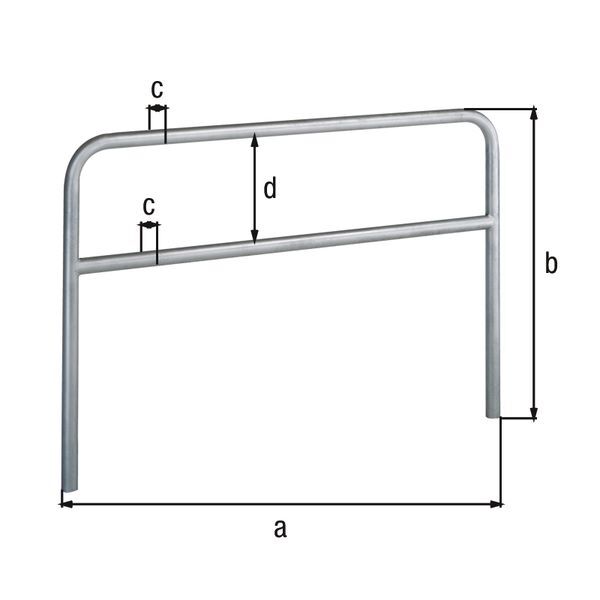 Alberts Schutzbügel Ratio zum Einbetonieren mit Querrohr 1000x1500mm Rahmen 48mm Produktbild Alberts Schutzbügel Ratio zum Einbetonieren mit Querrohr 1000x1500mm Rahmen 48mm bild 2