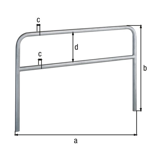 Alberts Schutzbügel Ratio zum Einbetonieren mit Querrohr 2000x1500mm Rahmen 48mm Produktbild Alberts Schutzbügel Ratio zum Einbetonieren mit Querrohr 2000x1500mm Rahmen 48mm bild 2