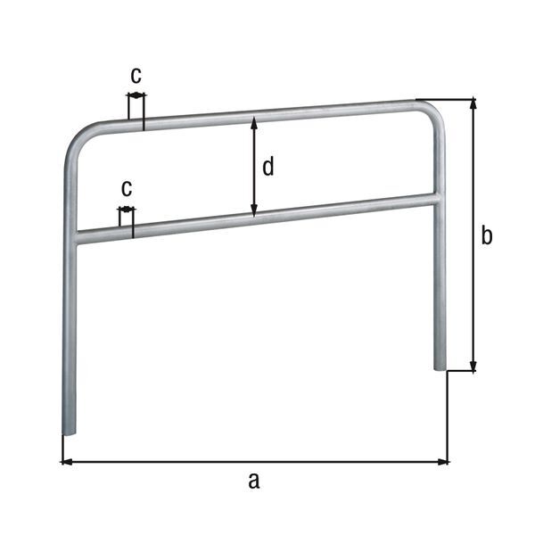 Alberts Schutzbügel Ratio zum Einbetonieren mit Querrohr 1000x800mm Rahmen 60mm Produktbild Alberts Schutzbügel Ratio zum Einbetonieren mit Querrohr 1000x800mm Rahmen 60mm bild 2