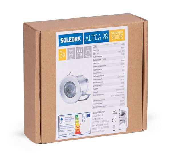 Alberts Soledra Leuchte LED D28 mm Inhalt 3 Stück Produktbild Alberts Soledra Leuchte LED D28 mm Inhalt 3 Stück bild 2