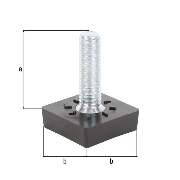 Produktbild Stellschraube f.Gewindestopfen, Kunstst.+Stahlgewinde, Gewinde M8xLxB 25 x 25 mm bild 2