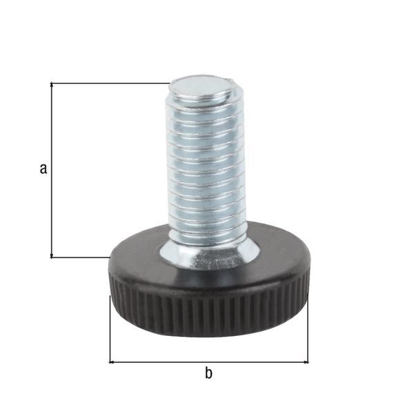 Produktbild Stellschraube f.Gewindestopfen, Kunstst.+Stahlgewinde, Gewinde M8xLxB 20 x 20 mm bild 2