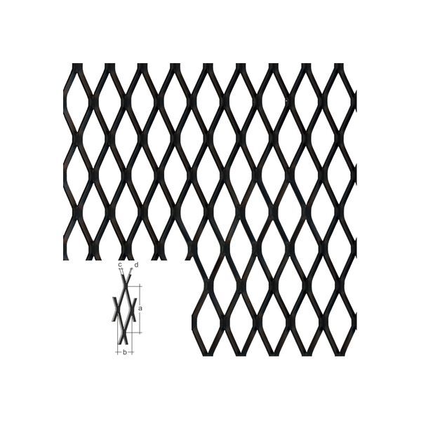 Alberts Streckmetallblech Alu schwarz eloxiert 250 x 500 x 1 mm Produktbild Alberts Streckmetallblech Alu schwarz eloxiert 250 x 500 x 1 mm bild 2