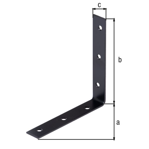 Produktbild Stuhlwinkel, verzinkt, schwarz, TxHxB 125x125x22 mm bild 2