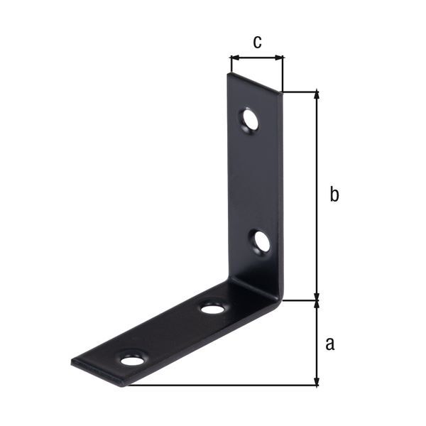 Produktbild Stuhlwinkel, verzinkt, schwarz, TxHxB 60x60x16 mm bild 2