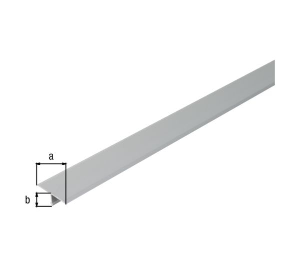 Alberts T Abdeckprofil Alu silber eloxiert 1000x15x9mm Produktbild Alberts T Abdeckprofil Alu silber eloxiert 1000x15x9mm