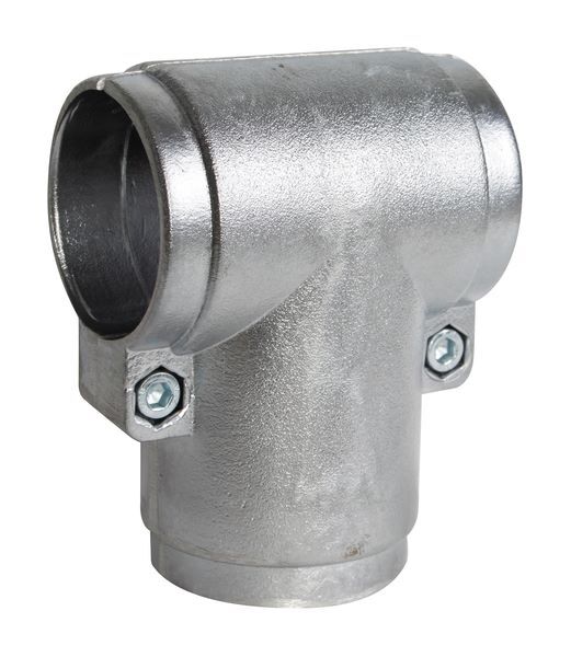 Alberts T Stück für Barrierenrohre und Wäschetrockengerüste zweiteilig Alu 48mm Produktbild Alberts T Stück für Barrierenrohre und Wäschetrockengerüste zweiteilig Alu 48mm