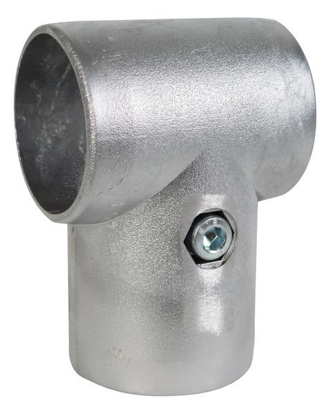 Alberts T Stück für Barrierenrohre und Wäschetrockengerüste zweiteilig Alu 60mm Produktbild Alberts T Stück für Barrierenrohre und Wäschetrockengerüste zweiteilig Alu 60mm