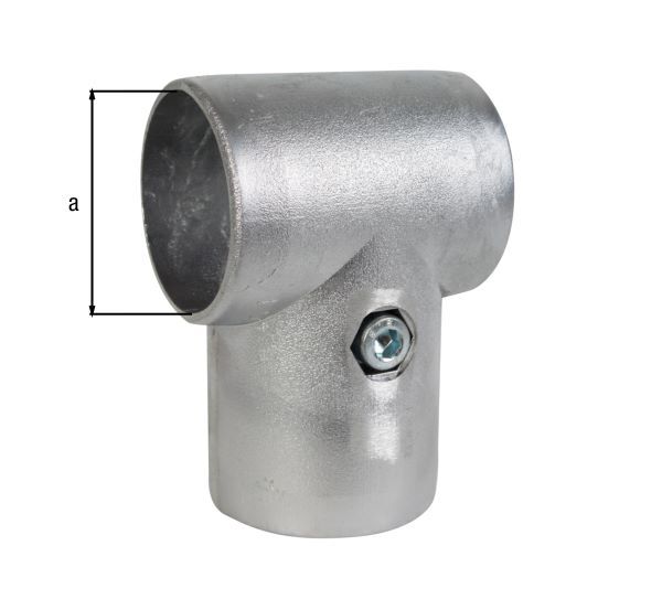Alberts T Stück für Barrierenrohre und Wäschetrockengerüste zweiteilig Alu 60mm Produktbild Alberts T Stück für Barrierenrohre und Wäschetrockengerüste zweiteilig Alu 60mm bild 2