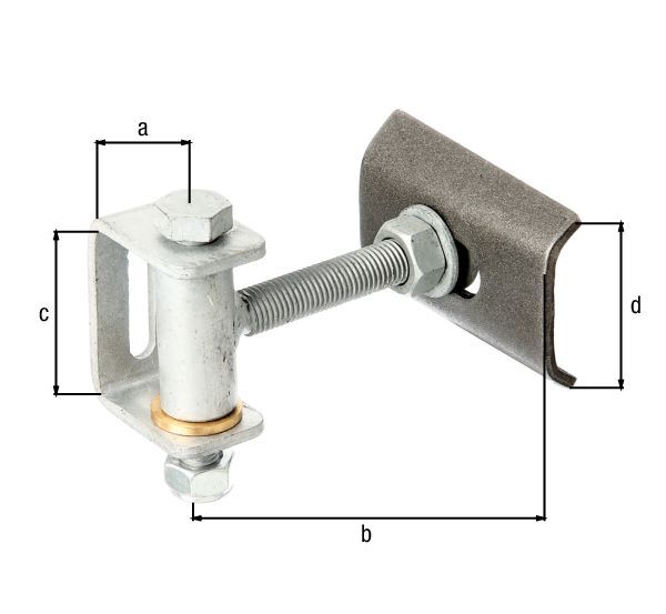 Alberts Torband für 180 Grad Öffnung mit verstellbaren Ebenen Gewinde M16 max 150kg Produktbild Alberts Torband für 180 Grad Öffnung mit verstellbaren Ebenen Gewinde M16 max 150kg bild 2