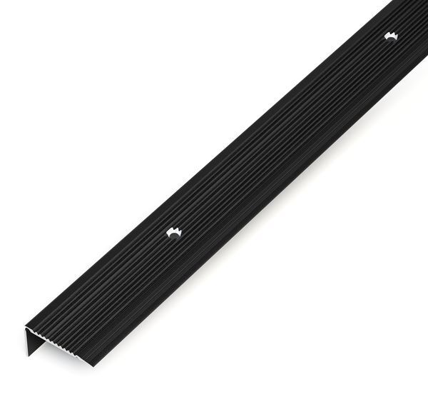 Produktbild Alberts Treppenkanten-Schutzprofil LxBxHxS 1000x45x23x2,5mm gebohrt Alu matt schwarz