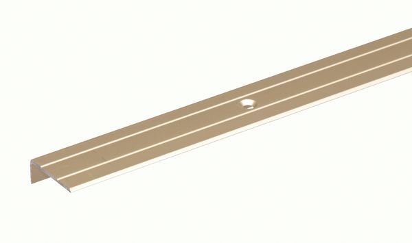 Alberts Treppenkanten Schutzprofil gebohrt Alu sand eloxiert 1000 x 24,5 x 20 x 1,5 mm Produktbild Alberts Treppenkanten Schutzprofil gebohrt Alu sand eloxiert 1000 x 24,5 x 20 x 1,5 mm