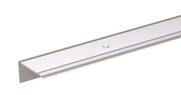 Alberts Treppenkanten Schutzprofil gebohrt Alu silber eloxiert 1000 x 43 x 23 x 1,8 mm Produktbild Alberts Treppenkanten Schutzprofil gebohrt Alu silber eloxiert 1000 x 43 x 23 x 1,8 mm