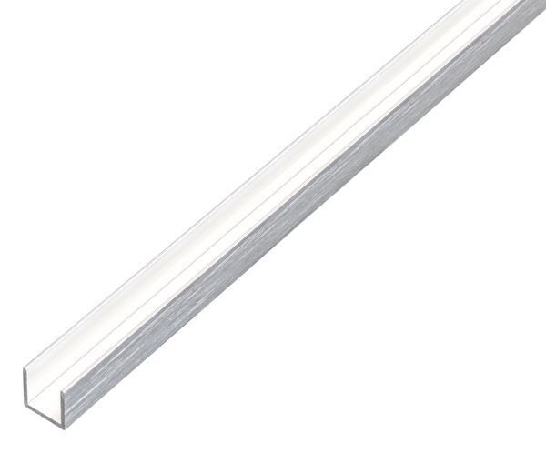 Alberts U Profil Alu edelstahldesign hell 1000 x 15 x 10 x 15 x 1 mm Produktbild Alberts U Profil Alu edelstahldesign hell 1000 x 15 x 10 x 15 x 1 mm