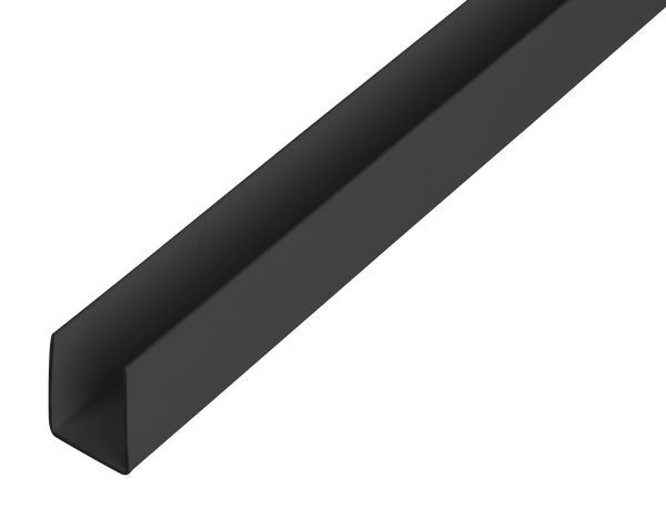 Alberts U Profil PVC schwarz 2600 x 21 x 10 x 1 mm Produktbild Alberts U Profil PVC schwarz 2600 x 21 x 10 x 1 mm