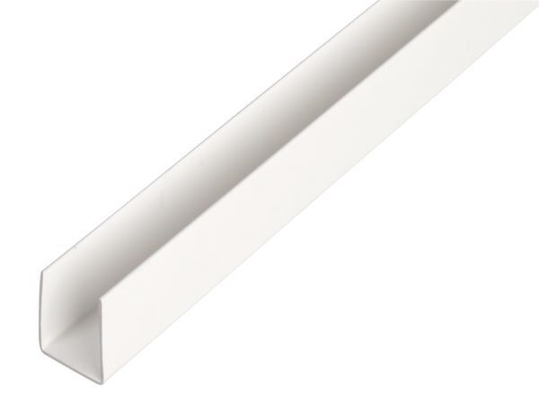 Alberts U Profil PVC weiß 2600 x 12 x 10 x 1 mm Produktbild Alberts U Profil PVC weiß 2600 x 12 x 10 x 1 mm