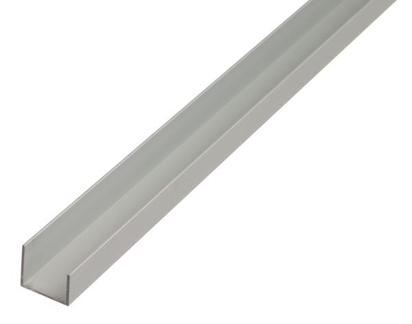 Alberts U Profil ungleichschenklig Alu silber eloxiert 1000 x 22 x 20 x 15 mm Produktbild Alberts U Profil ungleichschenklig Alu silber eloxiert 1000 x 22 x 20 x 15 mm