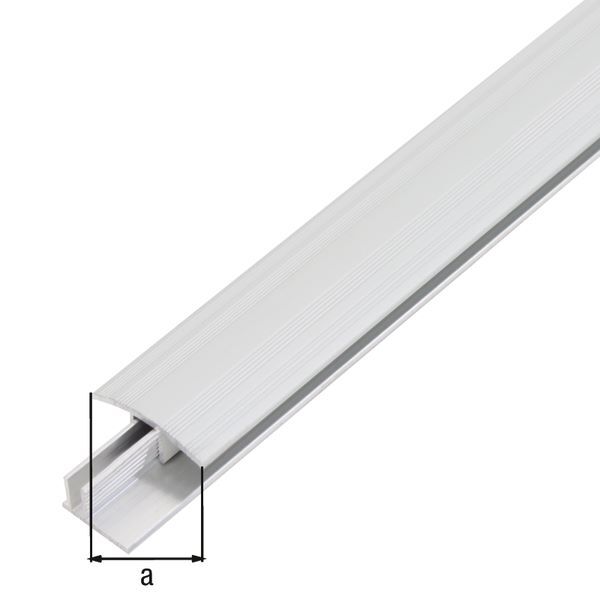 Alberts Übergangsprofil Duo Alu silber eloxiert 1000 x 34 mm Set für Beläge 6-13mm Produktbild Alberts Übergangsprofil Duo Alu silber eloxiert 1000 x 34 mm Set für Beläge 6-13mm bild 2
