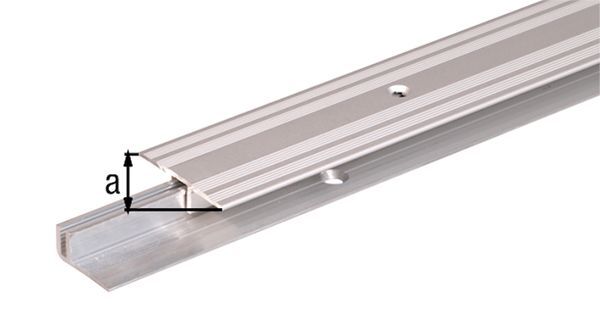 Alberts Übergangsprofil Pro Set für Beläge 7-15mm Alu blank silber eloxiert 2700mm Produktbild Alberts Übergangsprofil Pro Set für Beläge 7-15mm Alu blank silber eloxiert 2700mm