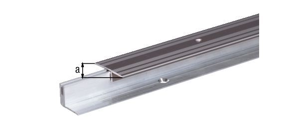 Alberts Übergangsprofil Pro Set für Beläge 7-15mm Alu blank silber eloxiert 2700mm Produktbild Alberts Übergangsprofil Pro Set für Beläge 7-15mm Alu blank silber eloxiert 2700mm bild 2