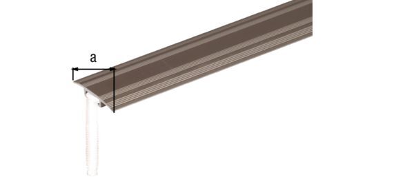 Alberts Übergangsprofil Alu edelstahl eloxiert 900 x 32 x 1,5 mm für Beläge 0-20mm Produktbild Alberts Übergangsprofil Alu edelstahl eloxiert 900 x 32 x 1,5 mm für Beläge 0-20mm bild 2