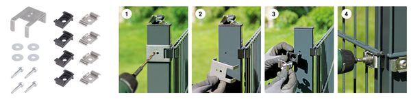 Alberts Umbau Set Eckbert von Zaunpfosten zu Eckpfosten Kunststoff schwarz Produktbild Alberts Umbau Set Eckbert von Zaunpfosten zu Eckpfosten Kunststoff schwarz