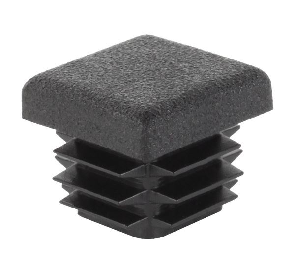Produktbild Alberts Verschlussstopfen BxT 20 x 20 mm für Vierkantrohre mit Lamellen schwarz