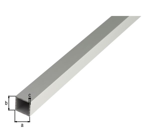 Alberts Vierkantrohr Alu silber eloxiert 2600 x 15 x 15 x 1 mm Produktbild Alberts Vierkantrohr Alu silber eloxiert 2600 x 15 x 15 x 1 mm bild 2