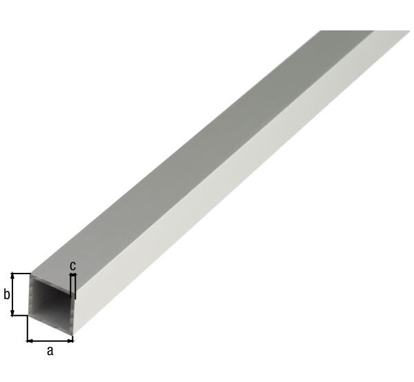 Alberts Vierkantrohr Alu silber eloxiert 2600 x 30 x 30 x 2 mm Alberts Vierkantrohr Alu silber eloxiert 2600 x 30 x 30 x 2 mm
