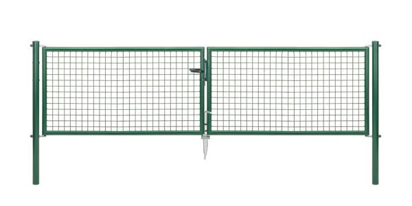 Alberts Wellengitter Doppeltor verzinkt grün lichte Breite 2928 mm Höhe 750 mm Produktbild Alberts Wellengitter Doppeltor verzinkt grün lichte Breite 2928 mm Höhe 750 mm bild 2