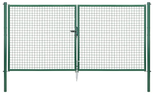 Alberts Wellengitter Doppeltor verzinkt grün lichte Breite 2928 mm Höhe 1500 mm Produktbild Alberts Wellengitter Doppeltor verzinkt grün lichte Breite 2928 mm Höhe 1500 mm