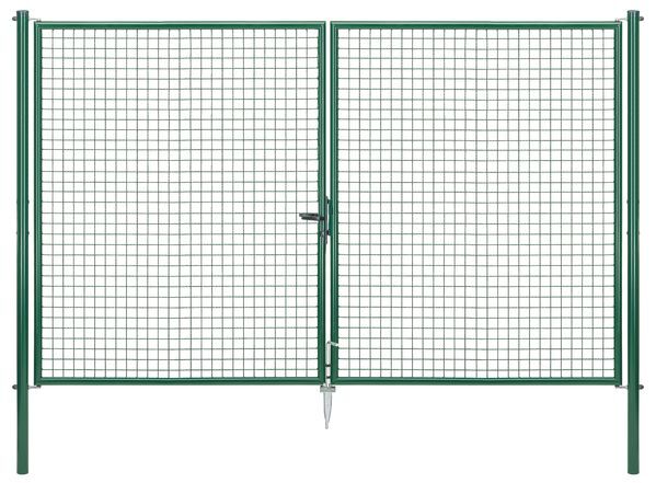 Alberts Wellengitter Doppeltor verzinkt grün lichte Breite 2968 mm Höhe 2000 mm Produktbild Alberts Wellengitter Doppeltor verzinkt grün lichte Breite 2968 mm Höhe 2000 mm