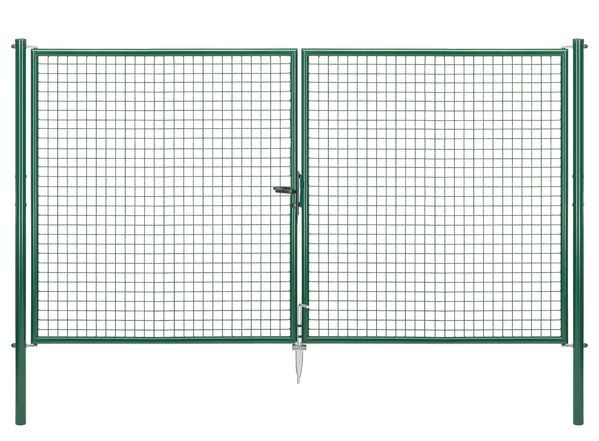 Alberts Wellengitter Doppeltor zinkph grün lichte Breite 2928 mm Höhe 1750 mm Produktbild Alberts Wellengitter Doppeltor zinkph grün lichte Breite 2928 mm Höhe 1750 mm