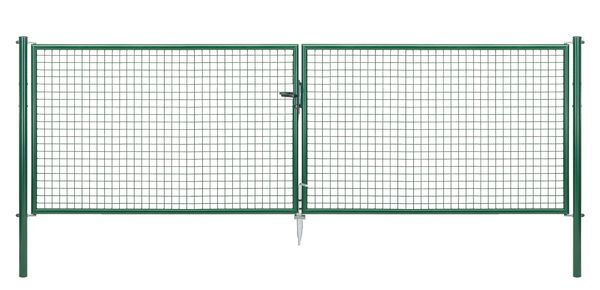 Alberts Wellengitter Doppeltor zinkph grün lichte Breite 3928 mm Höhe 1250 mm Produktbild Alberts Wellengitter Doppeltor zinkph grün lichte Breite 3928 mm Höhe 1250 mm