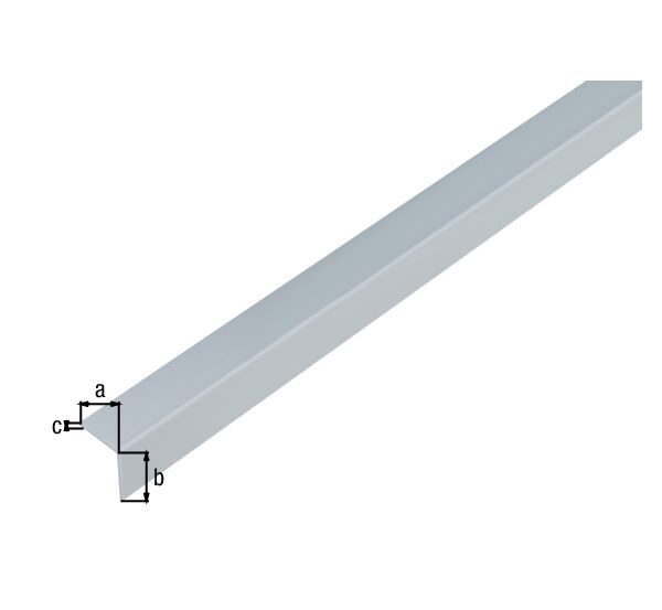 Alberts Winkelprofil PVC gleichschenklig alugrau 1000 x 20 x 20 x 1 mm Produktbild Alberts Winkelprofil PVC gleichschenklig alugrau 1000 x 20 x 20 x 1 mm bild 2