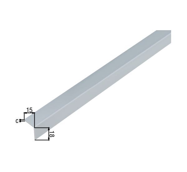 Alberts Winkelprofil PVC gleichschenklig alugrau 2600 x 20 x 20 x 1 mm Alberts Winkelprofil PVC gleichschenklig alugrau 2600 x 20 x 20 x 1 mm