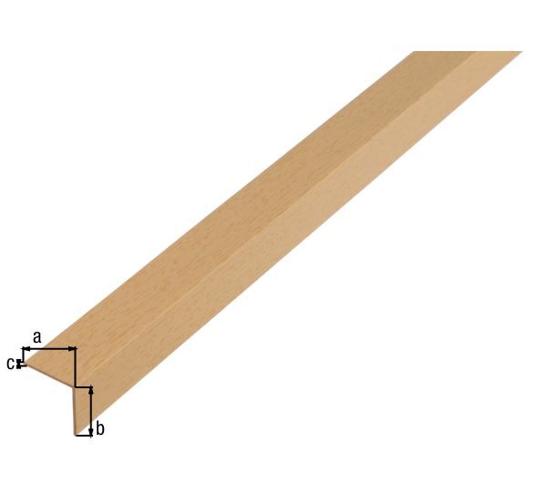 Alberts Winkelprofil gleichschenk PVC Dekor Buche 1000 x 20 x 20 x 1,5 mm Produktbild Alberts Winkelprofil gleichschenk PVC Dekor Buche 1000 x 20 x 20 x 1,5 mm bild 2