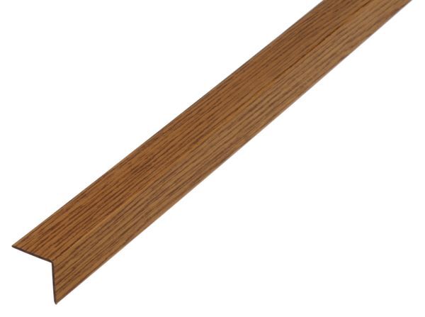 Alberts Winkelprofil gleichschenk PVC Dekor Eiche dunkel 2600 x 20 x 20 x 1,5 mm Produktbild Alberts Winkelprofil gleichschenk PVC Dekor Eiche dunkel 2600 x 20 x 20 x 1,5 mm