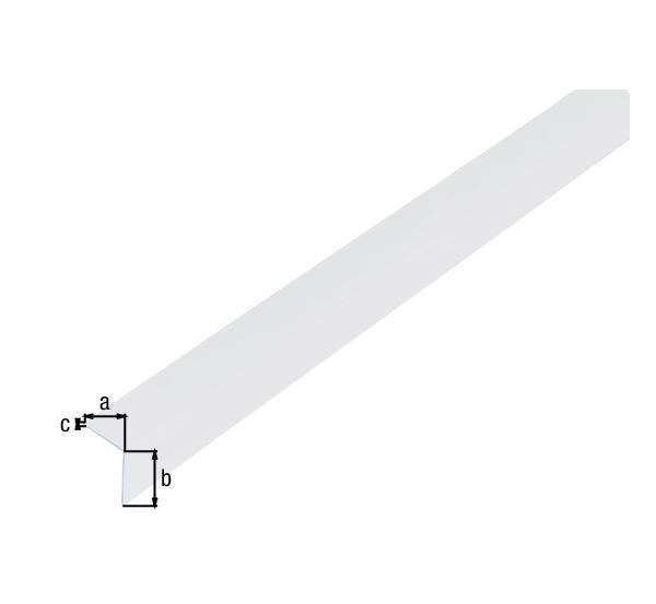 Alberts Winkelprofil PVC gleichschenklig transparent 2600 x 20 x 20 x 1 mm Produktbild Alberts Winkelprofil PVC gleichschenklig transparent 2600 x 20 x 20 x 1 mm bild 2