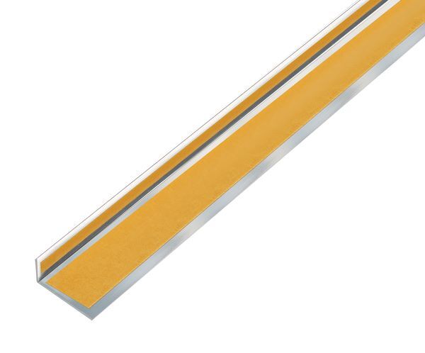 Alberts Winkelprofil selbstklebend ungleichsch Alu edelstahldesign hell 1000x25x15x1,5mm Produktbild Alberts Winkelprofil selbstklebend ungleichsch Alu edelstahldesign hell 1000x25x15x1,5mm bild 2