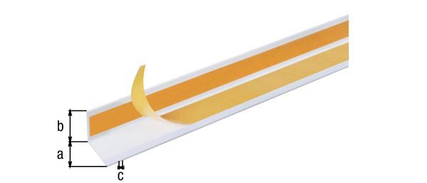Alberts Winkelprofil selbstklebend PVC weiß 2600 x 30 x 30 x 1,1 mm Alberts Winkelprofil selbstklebend PVC weiß 2600 x 30 x 30 x 1,1 mm