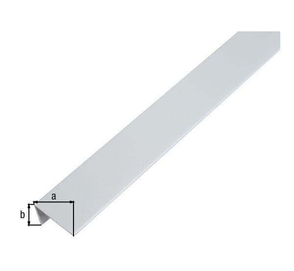 Alberts Winkelprofil PVC ungleichschenklig alugrau 1000 x 25 x 15 x 1 mm Produktbild Alberts Winkelprofil PVC ungleichschenklig alugrau 1000 x 25 x 15 x 1 mm bild 2