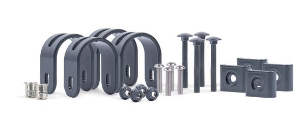 Alberts Zaunfeldhalter Set für Zaunfelder Chaussee Alu anthrazit kunststoffbeschichtet Produktbild Alberts Zaunfeldhalter Set für Zaunfelder Chaussee Alu anthrazit kunststoffbeschichtet