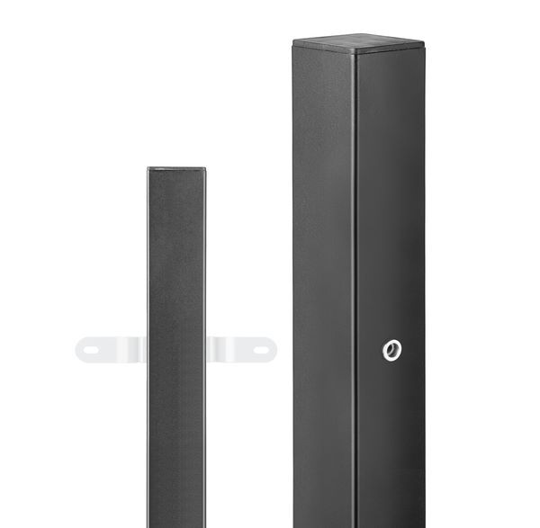 Alberts Zaunpfosten Chaussee Alu schwarz matt zum Einbetonieren 51x51x1500mm Produktbild Alberts Zaunpfosten Chaussee Alu schwarz matt zum Einbetonieren 51x51x1500mm