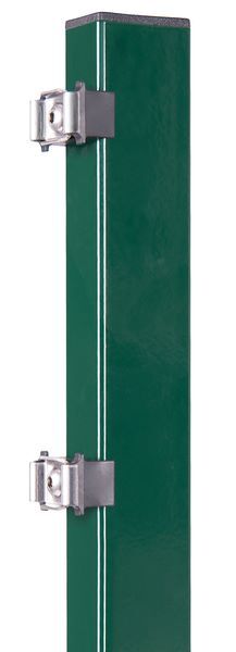 Alberts Zaunpfosten grün mit Platte und Klemmlasche 60x40x700 mm Produktbild Alberts Zaunpfosten grün mit Platte und Klemmlasche 60x40x700 mm