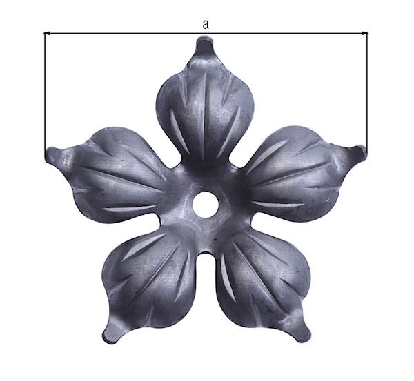 Alberts Zierelement Blatt Stahl roh Stärke 2,5mm Breite 87mm Produktbild Alberts Zierelement Blatt Stahl roh Stärke 2,5mm Breite 87mm