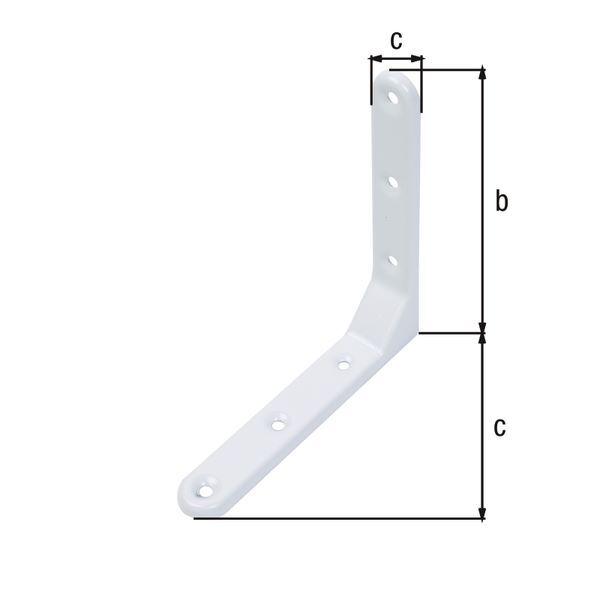 Alberts Zierwinkel geprägt weiß kunststoffbeschichtet 130x130x21mm Produktbild Alberts Zierwinkel geprägt weiß kunststoffbeschichtet 130x130x21mm bild 2