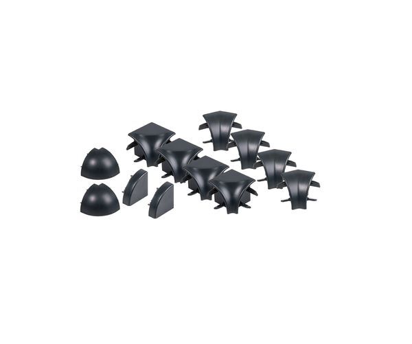 Alberts Zubehörset PVC schwarz für Abschlussleisten selbstklebend Produktbild Alberts Zubehörset PVC schwarz für Abschlussleisten selbstklebend